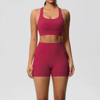 2PCS Pocket Yoga Set – Seamless High Waist Gym Outfit