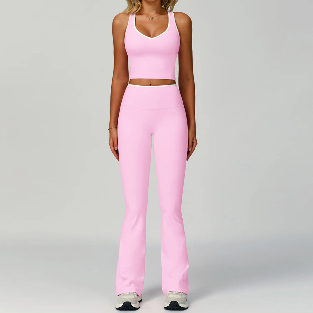 Gym Tracksuit Set 2 Piece Workout Outfits
