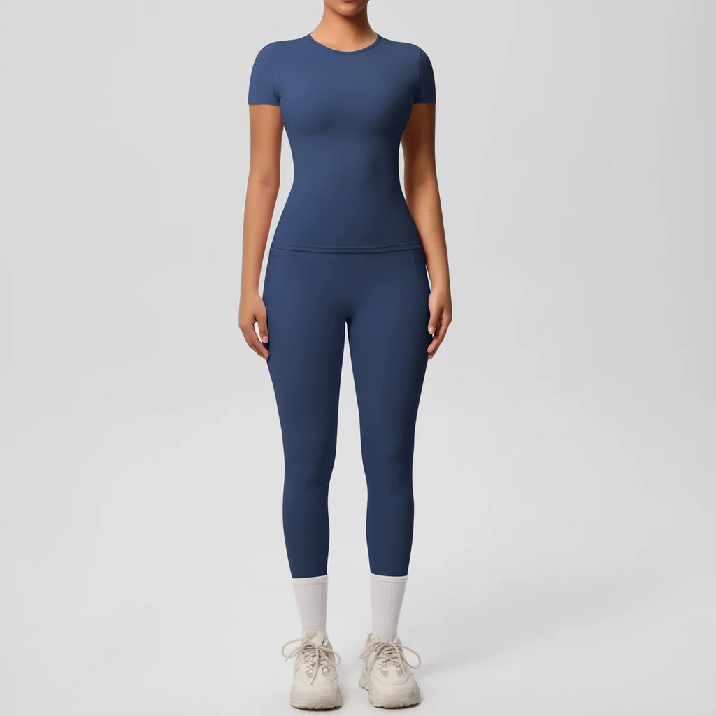 Yoga Suit Leggings Gym Set