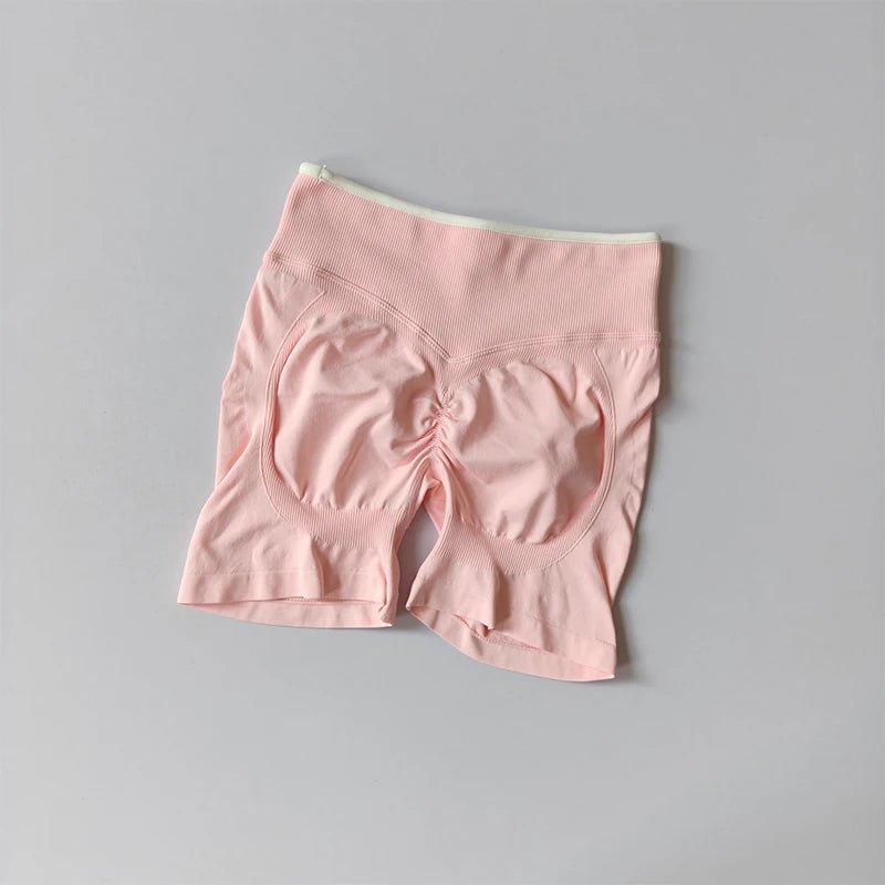 Summer Yoga Shorts High Waist Breathable Fitness Booty-Lifting Sports Running Shorts