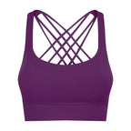 Solid Color Gym Fitness Bra - Tight Sport Top Tank/Soft Shockproof