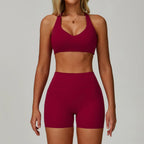 2-3PCS Yoga Suit - Tracksuit Sports Bra High Waist/Leggings Shorts Outfit