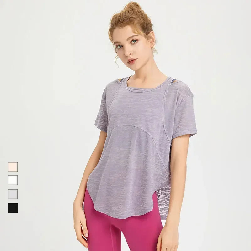 Cotton Short Sleeve Training Sport Top