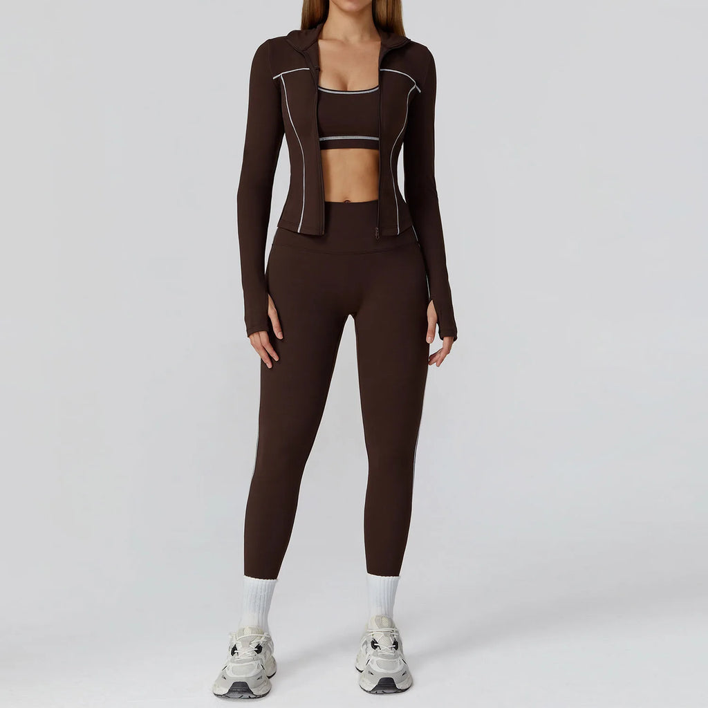 Set 2/3PCS Gym Outfit - Sports Set High Waist Leggings