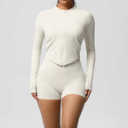 Hip-lifting Tight Zipper Jacket Set