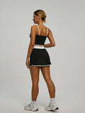 Women's Padded Crop Top & Skort Set front view