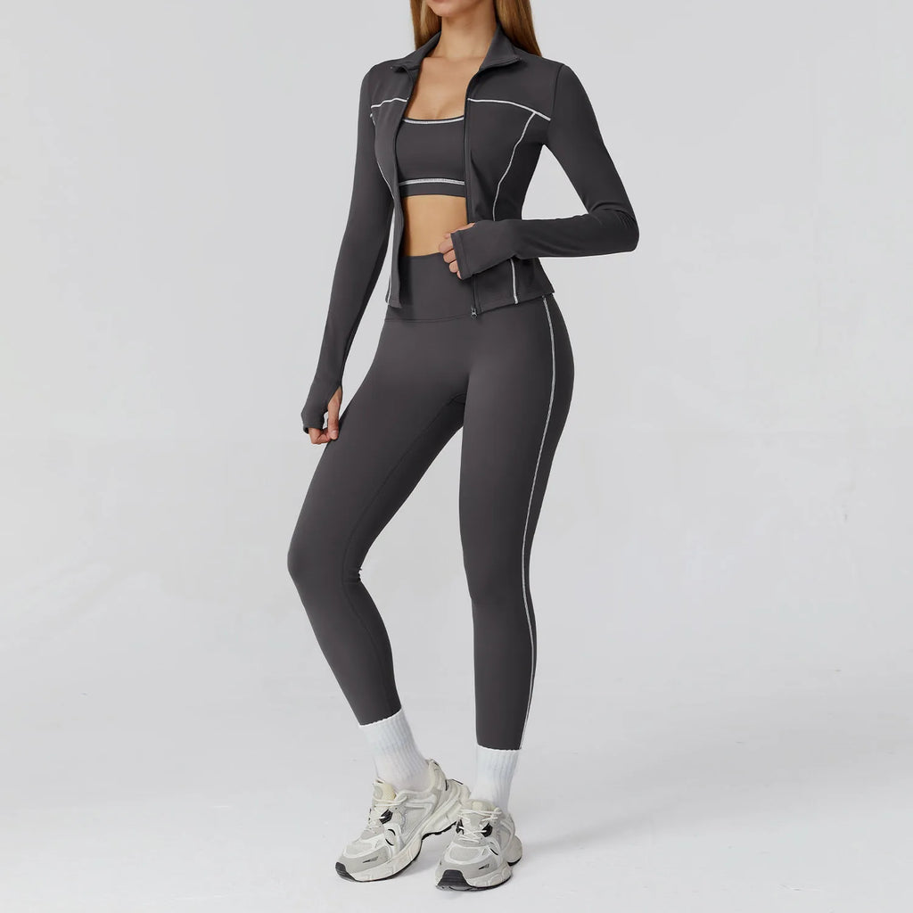 Set 2/3PCS Gym Outfit - Sports Set High Waist Leggings