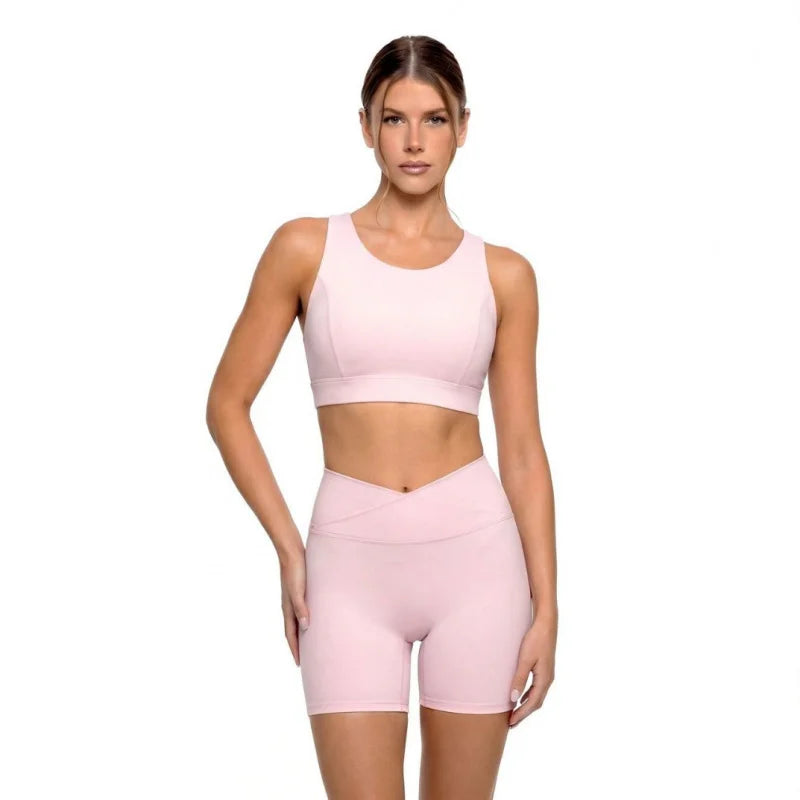 Solid Color Two Piece Gym Set