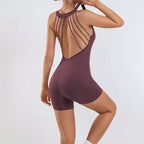 Padded Backless One-Piece Yoga Jumpsuit - Hip Lift Tight
