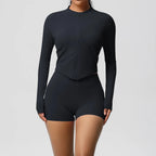 Hip-lifting Tight Zipper Jacket Set