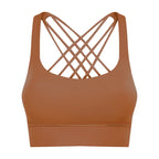 Solid Color Gym Fitness Bra - Tight Sport Top Tank/Soft Shockproof