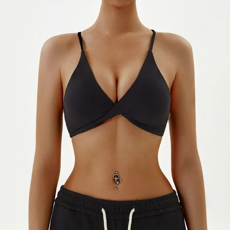 Cross Back Straps Fitness Bra