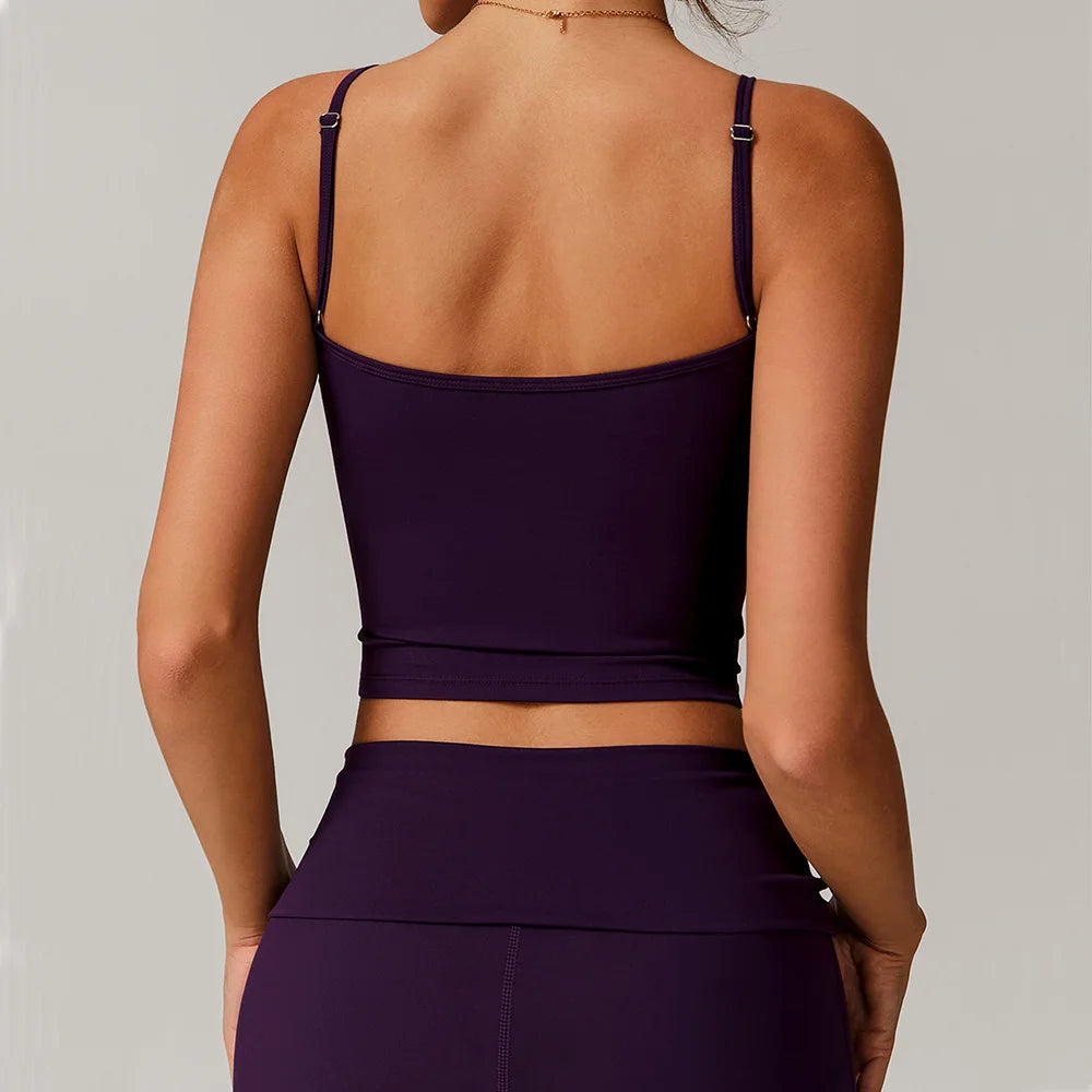 Yoga Vest Fitness Tank Top - Open Back