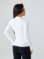 Long-Sleeve Fitted Athletic Jacket for Spring & Fall - Ideal for Running, Gym Workouts & Yoga