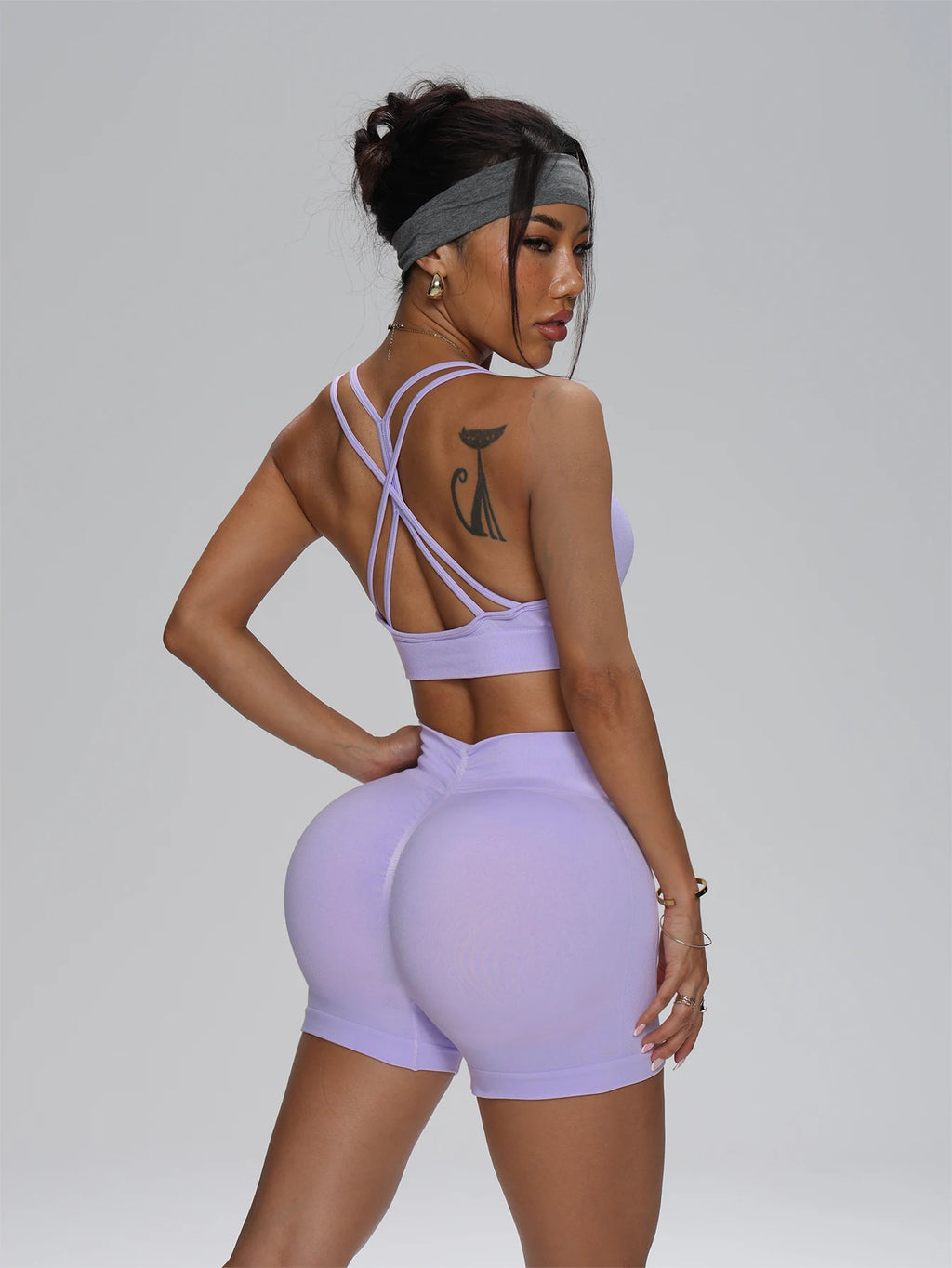 Seamless Sports Set 2PCS Yoga Suit - Fitness Bra with Cycling Shorts