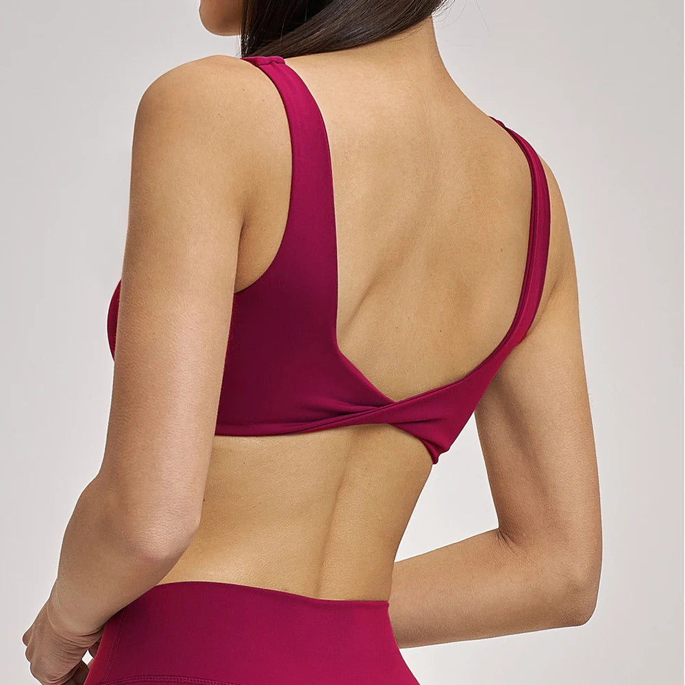 Sports Bra Top - Push Up Fitness Yoga Bra