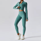 3PCS Yoga Set - Fitness zipper Long Sleeve
