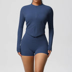 Hip-lifting Tight Zipper Jacket Set