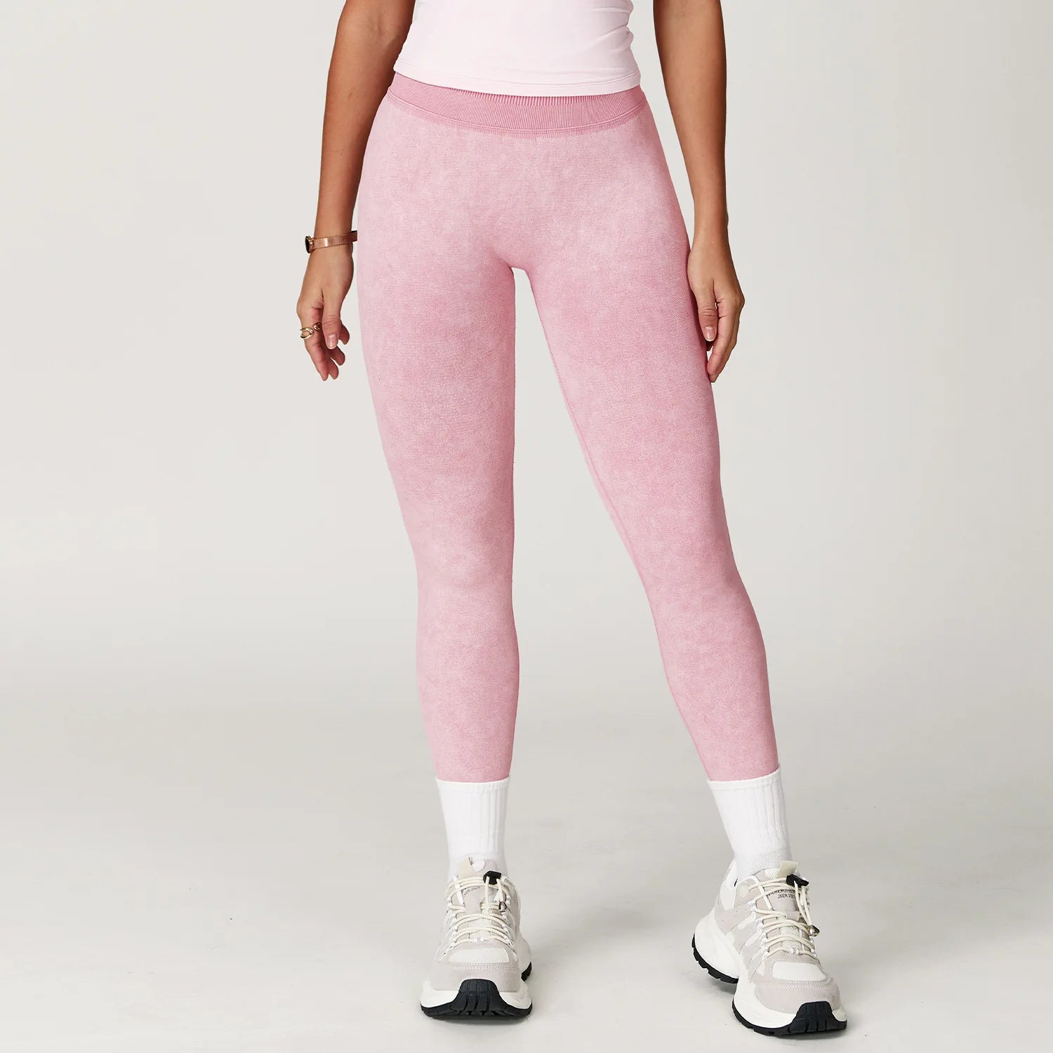 Seamless Yoga Pants High Waist Ribbed Gym Wear - Scrunch Bum Tights