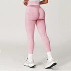 Seamless Yoga Pants High Waist Ribbed Gym Wear - Scrunch Bum Tights