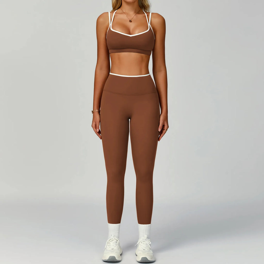 Gym Tracksuit Set 2 Piece Workout Outfits