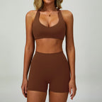 2-3PCS Yoga Suit - Tracksuit Sports Bra High Waist/Leggings Shorts Outfit
