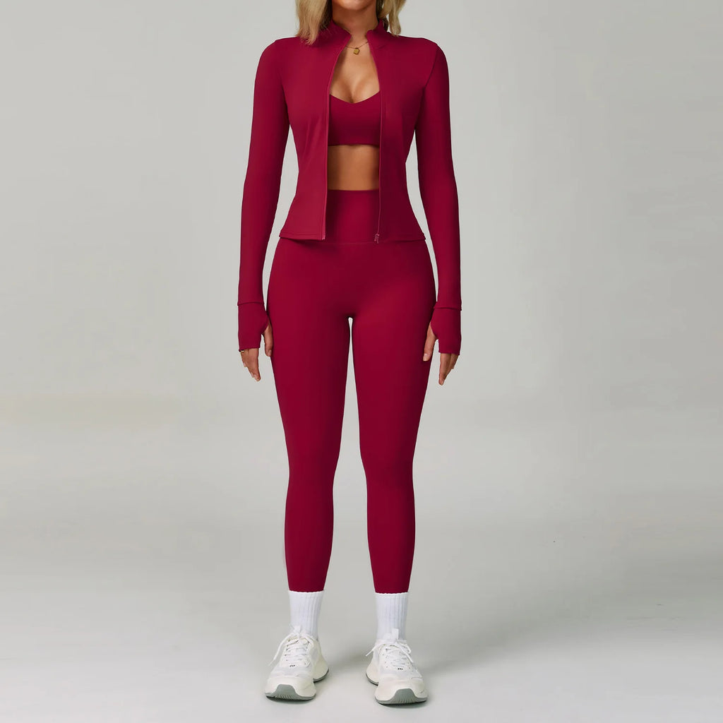 2-3PCS Yoga Suit - Tracksuit Sports Bra High Waist/Leggings Shorts Outfit