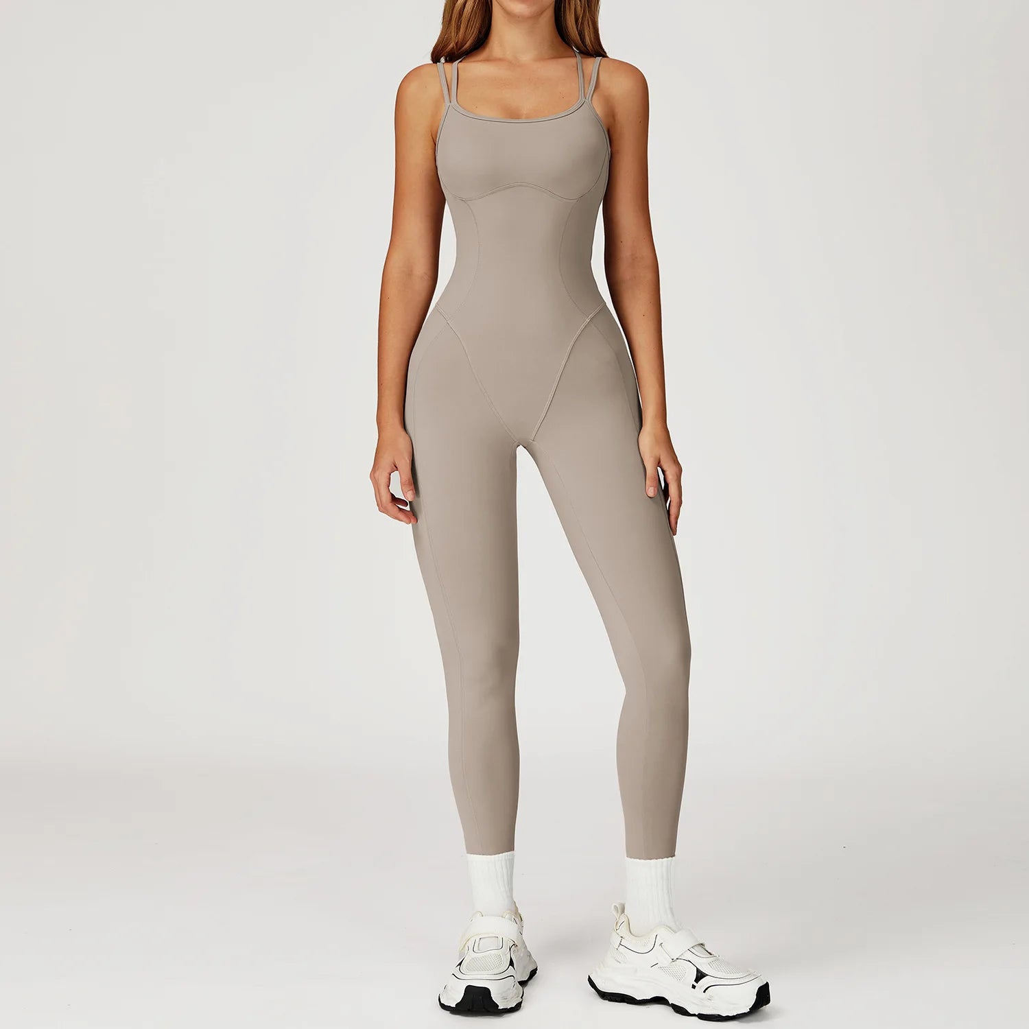 Sexy Fitness Jumpsuit Cross Back Strap
