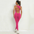 Slim Fit One-Pieces Set-  Backless Jumpsuit