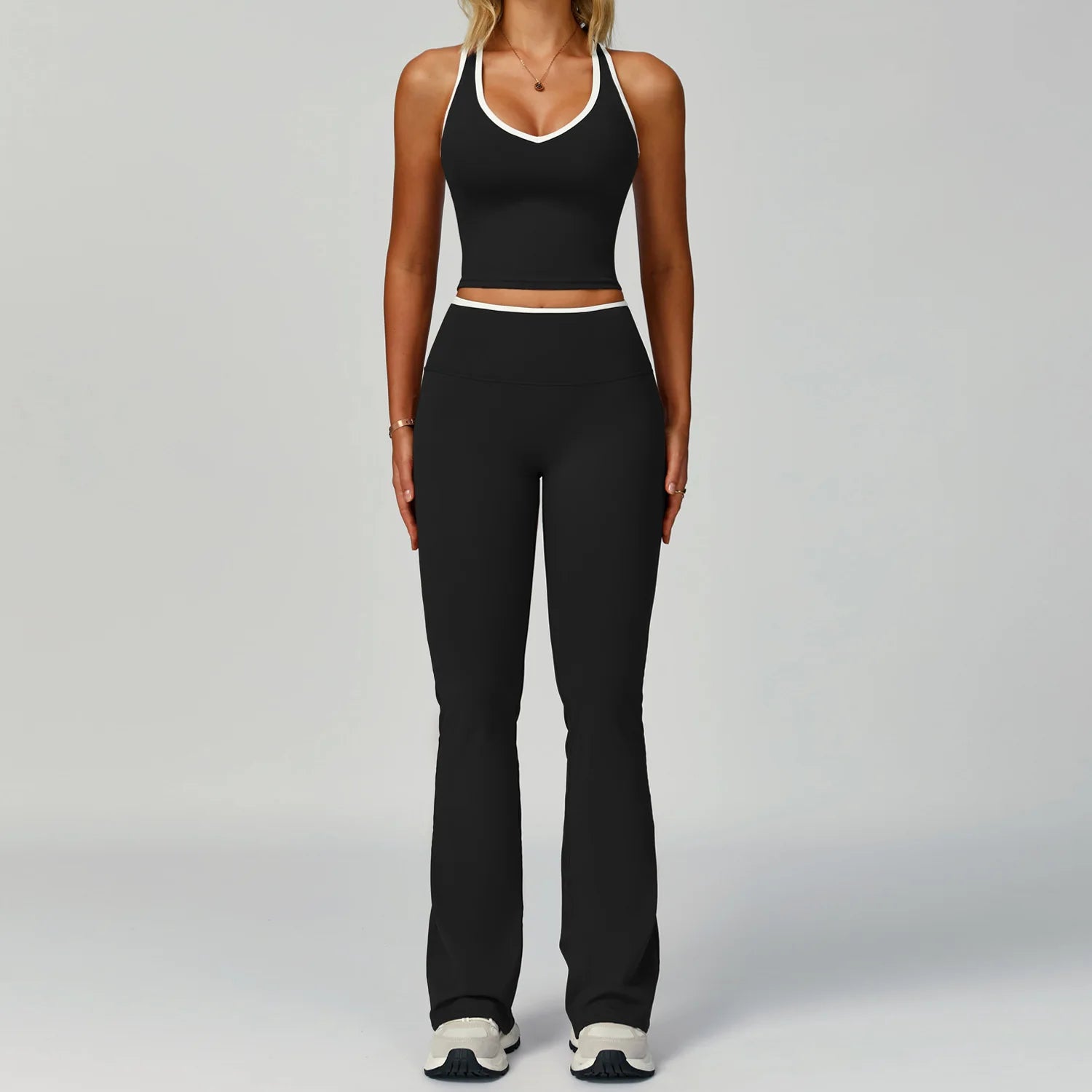 Gym Tracksuit Set 2 Piece Workout Outfits
