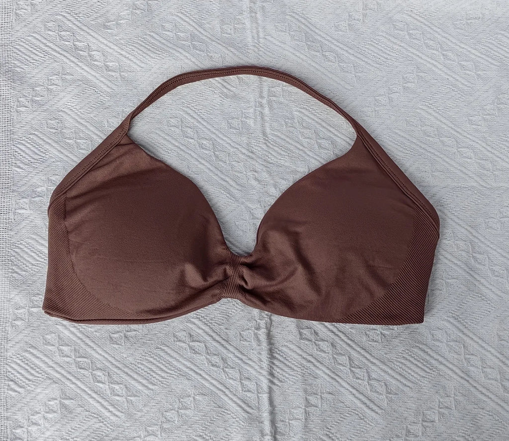Gym top - weightlifting high support sports bra with shoulder straps