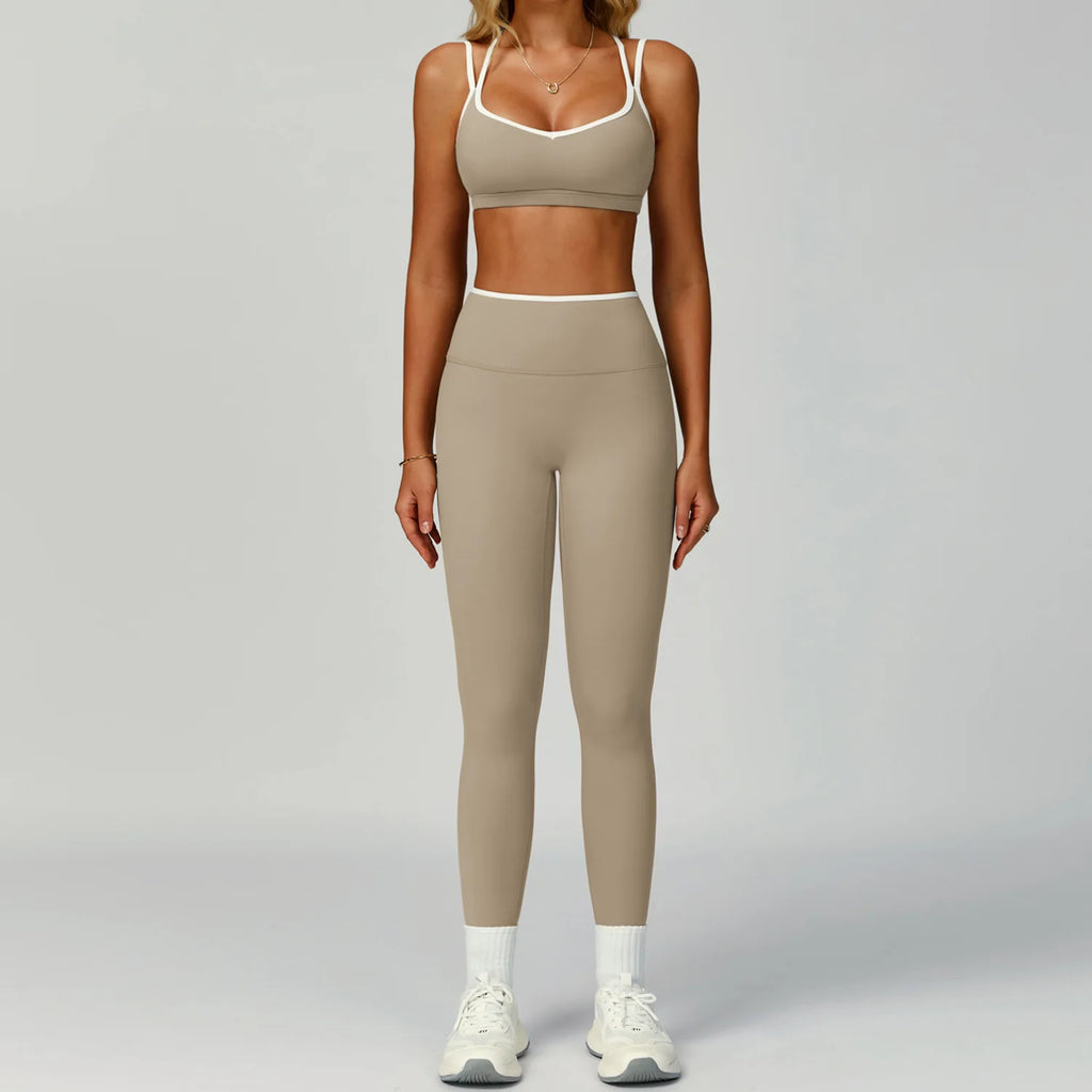 Gym Tracksuit Set 2 Piece Workout Outfits
