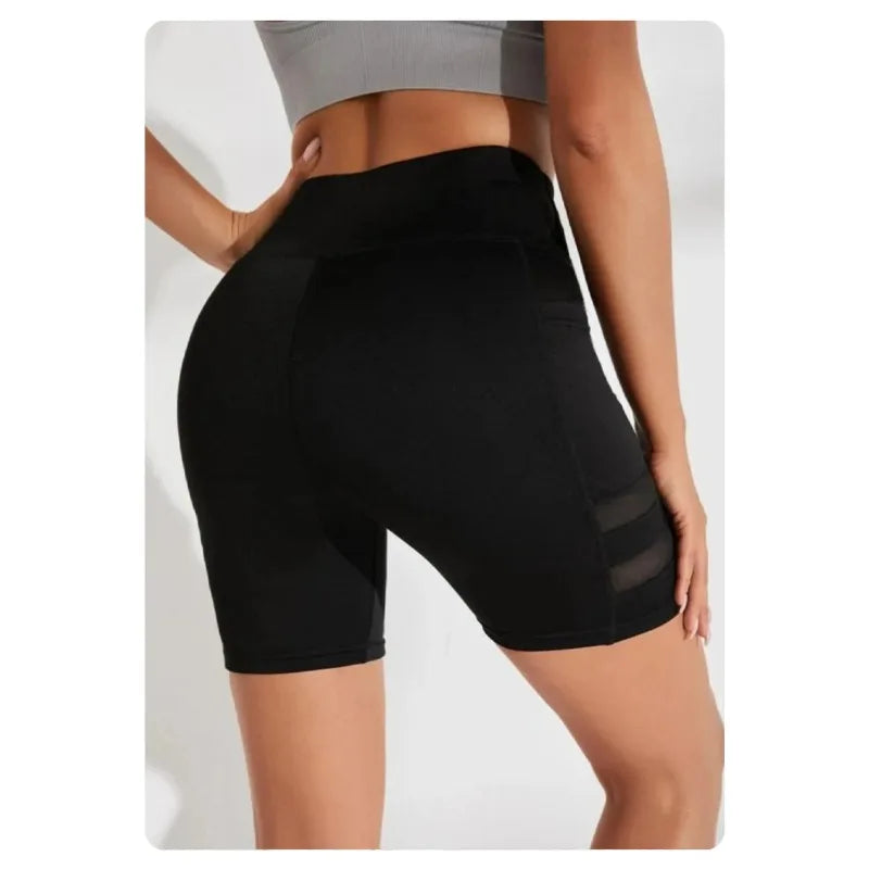 Yoga Shorts With Pocket - Slim Shorts High Waist Sexy Hip Lifting Bicker Leggings