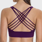 Solid Color Gym Fitness Bra - Tight Sport Top Tank/Soft Shockproof