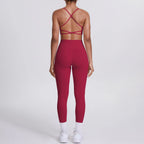 Seamless High-Waist Yoga Set – Peach Sculpt Fit
