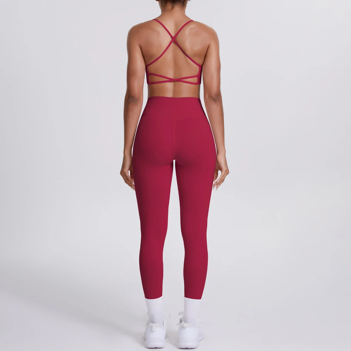 Seamless High-Waist Yoga Set – Peach Sculpt Fit