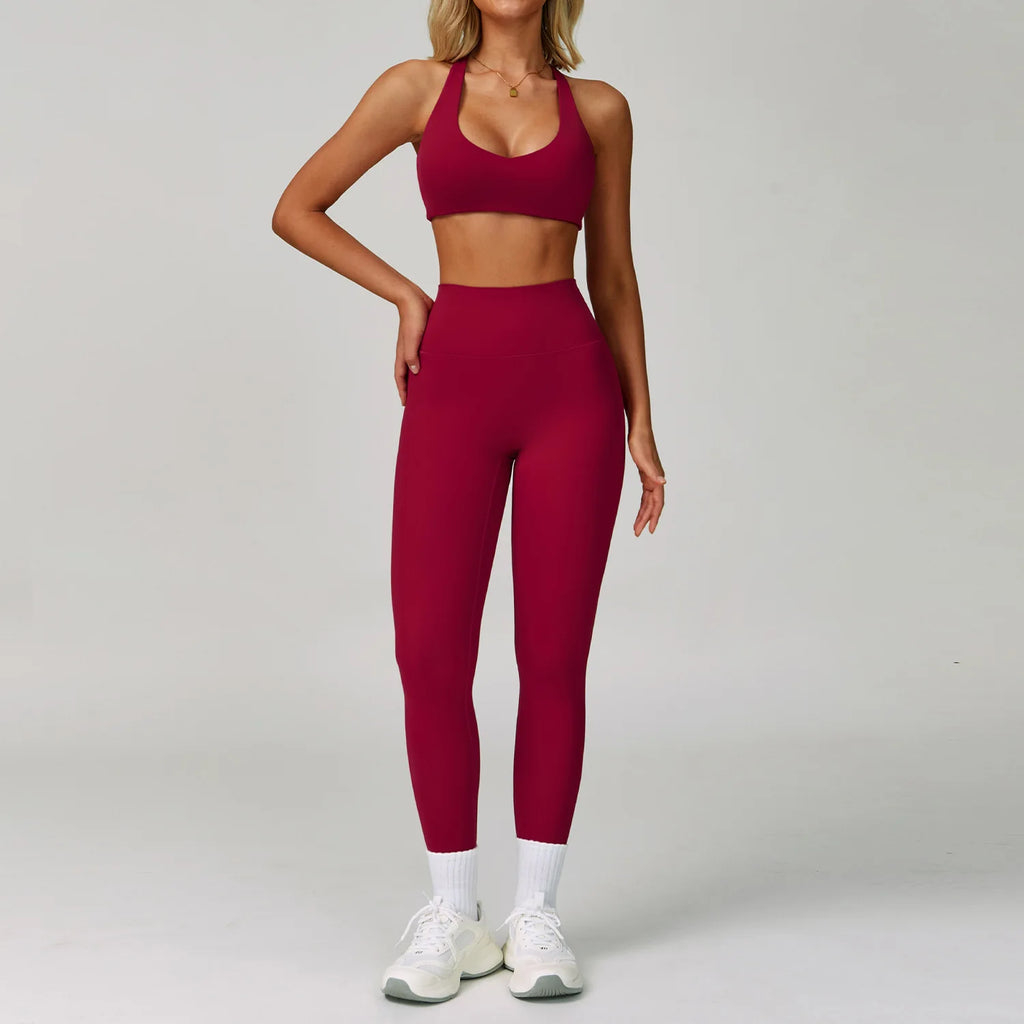 2-3PCS Yoga Suit - Tracksuit Sports Bra High Waist/Leggings Shorts Outfit