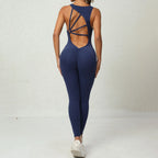 Slim Fit One-Pieces Set-  Backless Jumpsuit