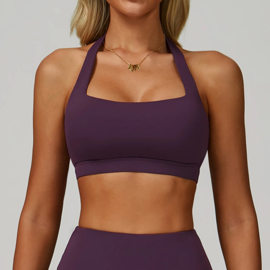 New Sports Bra - Top High Support Open Back Gym Sportswear