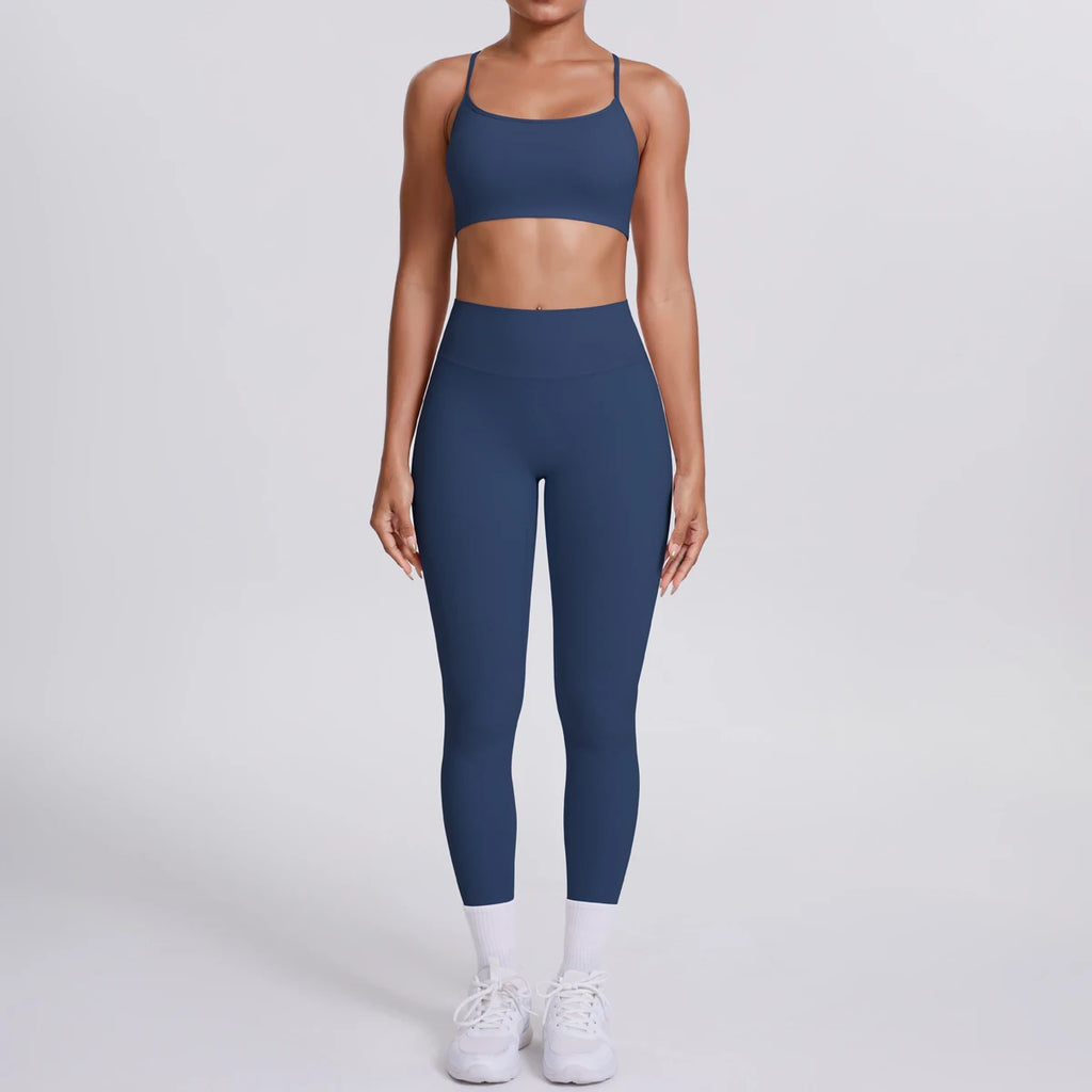 Seamless High-Waist Yoga Set – Peach Sculpt Fit