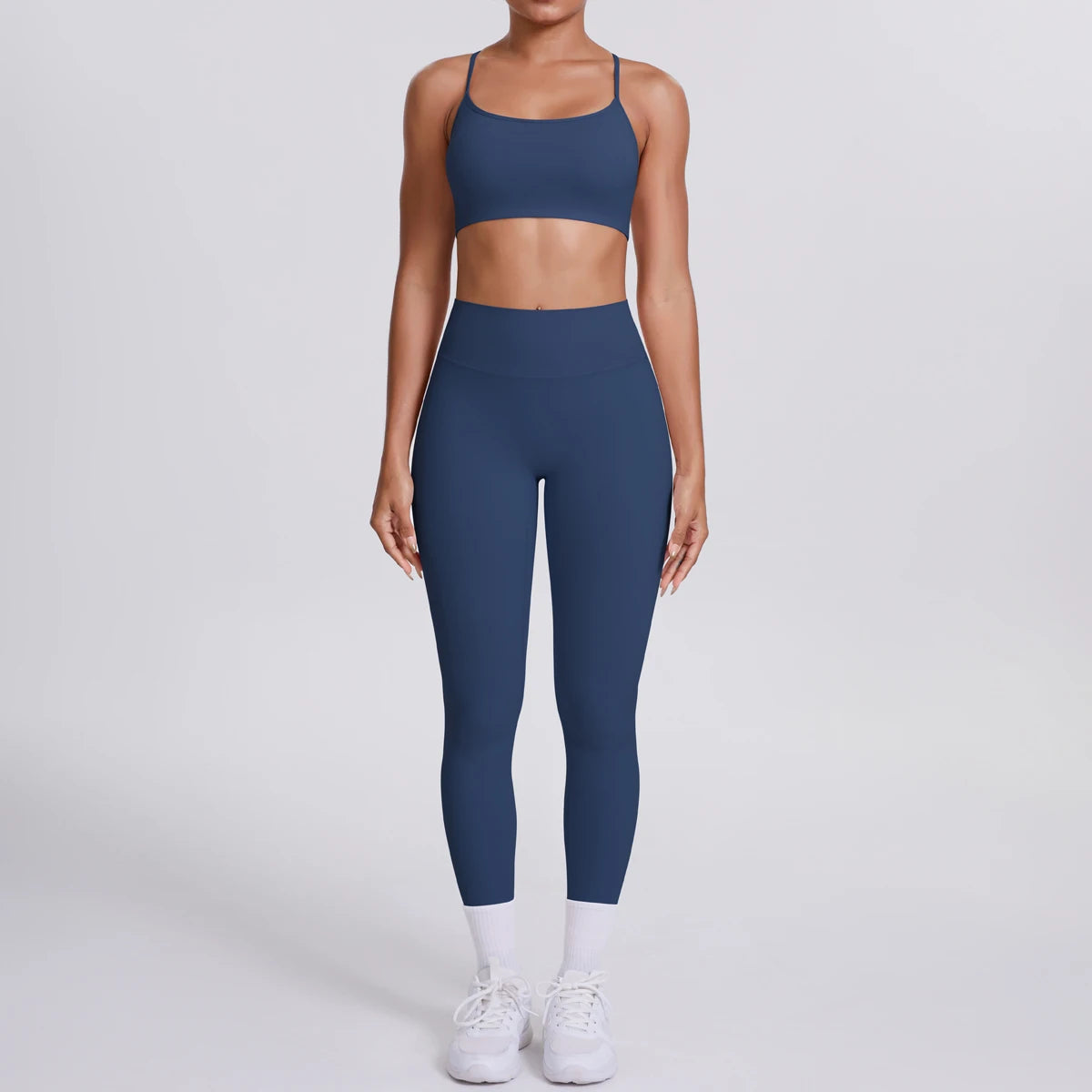 Seamless High-Waist Yoga Set – Peach Sculpt Fit