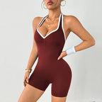 Gym Jumpsuit - Sexy Halter Playsuit Romper Overalls