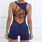 Slim Fit One-Pieces Set-  Backless Jumpsuit