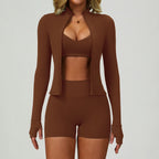 2-3PCS Yoga Suit - Tracksuit Sports Bra High Waist/Leggings Shorts Outfit