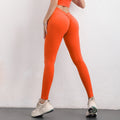 Unique Design V Cut Back Scrunch Gym Leggings