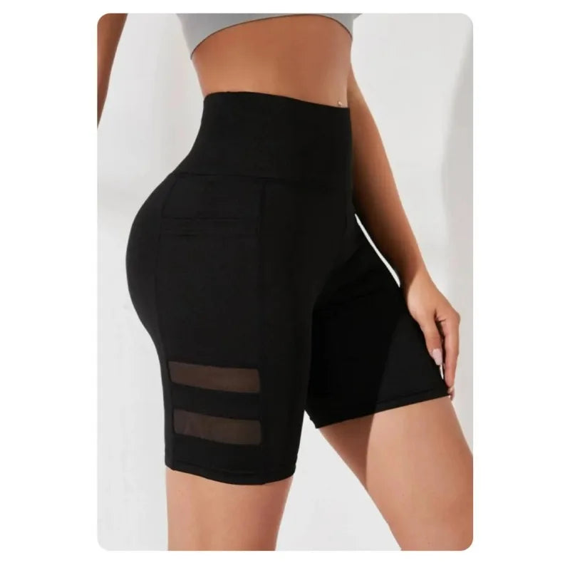 Yoga Shorts With Pocket - Slim Shorts High Waist Sexy Hip Lifting Bicker Leggings