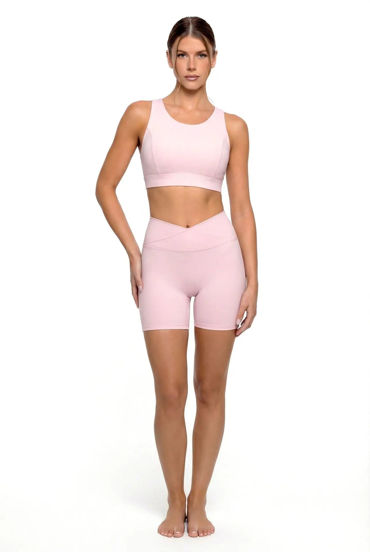Solid Color Two Piece Gym Set