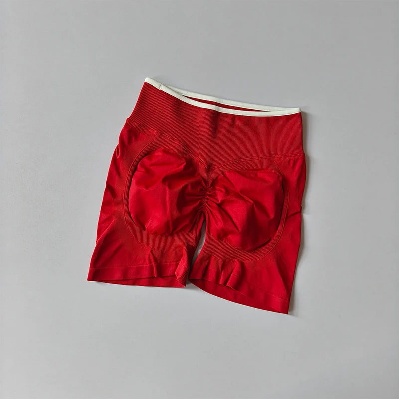 Summer Yoga Shorts High Waist Breathable Fitness Booty-Lifting Sports Running Shorts