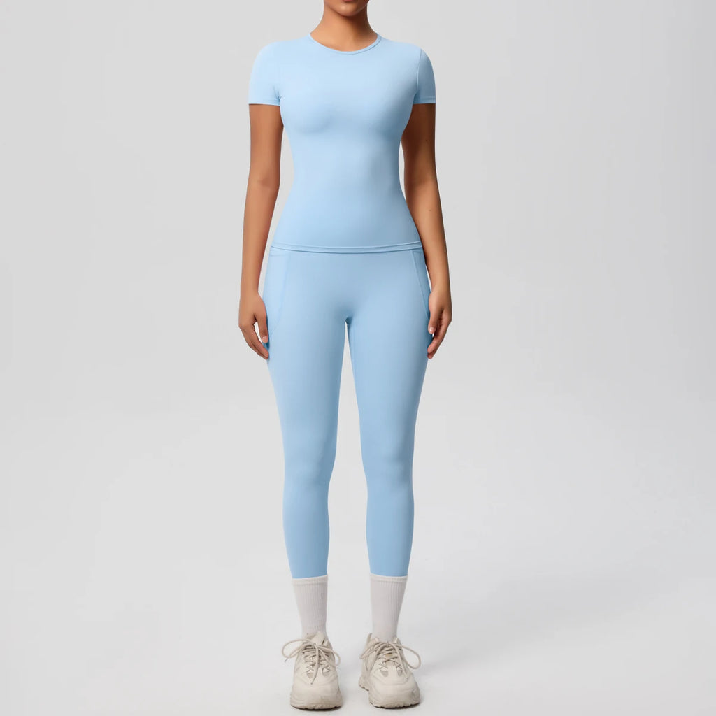 Yoga Suit Leggings Gym Set