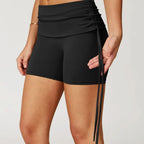 High-Waist Breathable Yoga Shorts - Drawstring Casual Sports Shorts